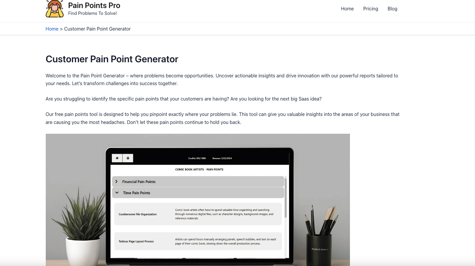 Pain Point Generator